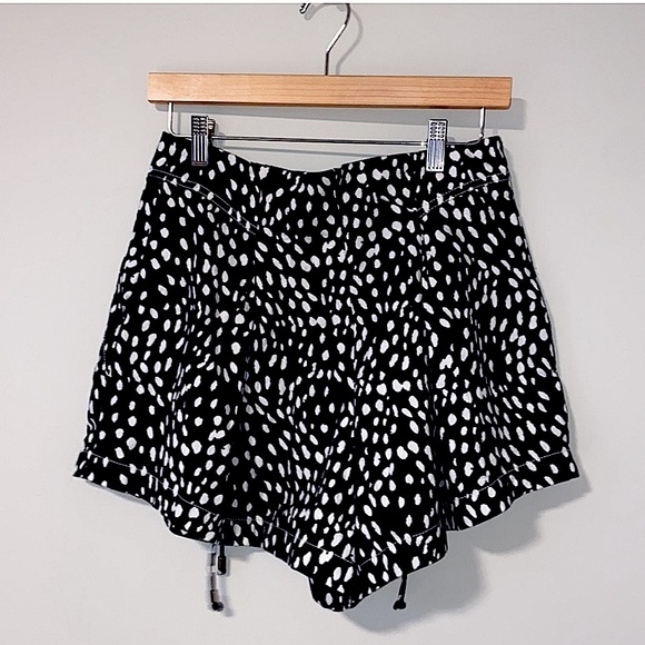 NEW Free People Bennett shorts criss cross ties lace upfront dotted dot print 2 - Picture 11 of 16